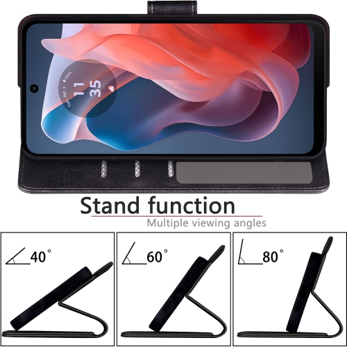 XCRS – Étui portefeuille en cuir pu à rabat avec fente pour carte, dragonne à angle multiple pour Motorola G 5G 6,6 po
