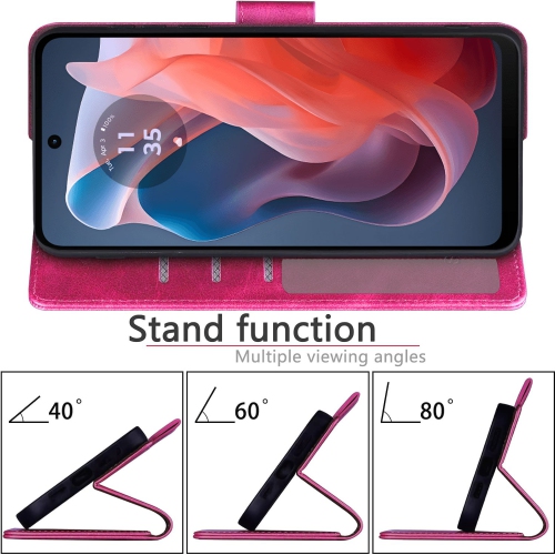 XCRS – Étui portefeuille en cuir pu à rabat avec fente pour carte, dragonne à angle multiple pour Motorola G Power 5G 6,7”