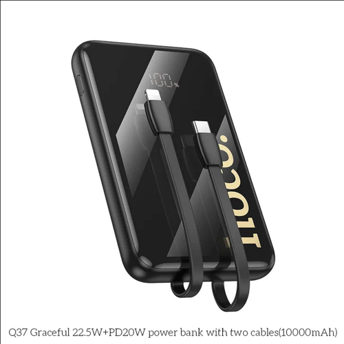 Chargeur de batterie externe portatif de 10000&nbsp;mAh avec câbles Lightning USB-C pour tablettes iPad de iPhone