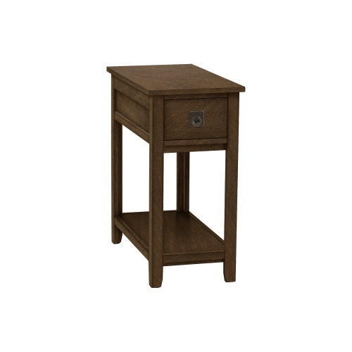 MONARCH SPECIALTIES  I 3953 - Accent Table, End, Side Table, Nightstand, Bedroom, Narrow, Storage Drawer Veneer, Transitional In Brown