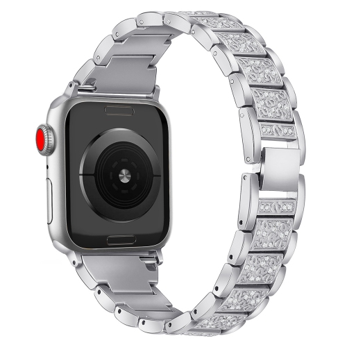 WFG Dressy S-Block Metal Band for Apple Watch - 42/44/45mm - Silver