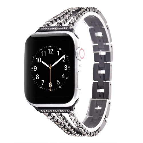 WORRYFREE GADGETS  Wfg Dressy Bling Band for Apple Watch - 38/40/41MM - In Black