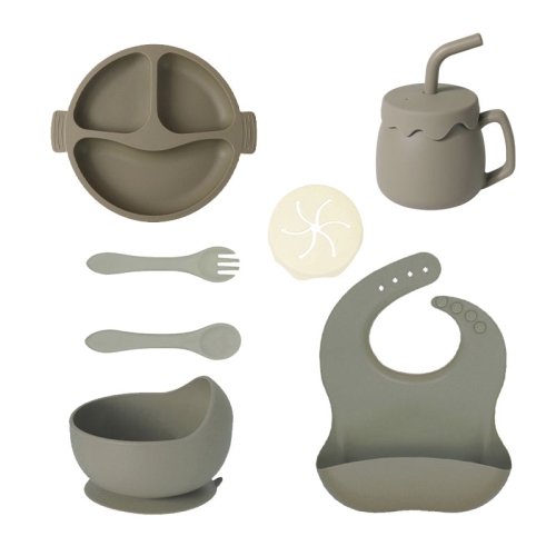 Bebcare Aloha – Ensemble d’alimentation incassable en silicone pour bébé, 8 pièces