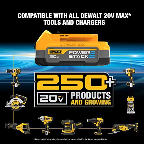 Batterie compacte DEWALT 20 V MAX POWERSTACK 1,7 Ah