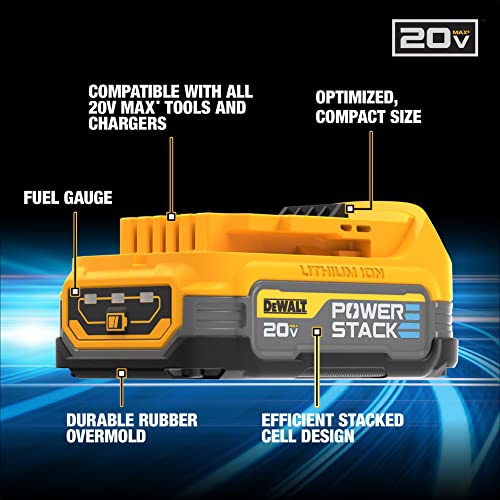 Batterie compacte DEWALT 20 V MAX POWERSTACK 1,7 Ah