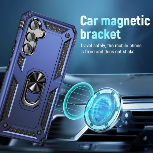 XCRS – Étui de protection Slim Armor à double couche, anneau magnétique intégré, béquille rotative à 360° pour Samsung Galaxy A15 5G 6,5 po