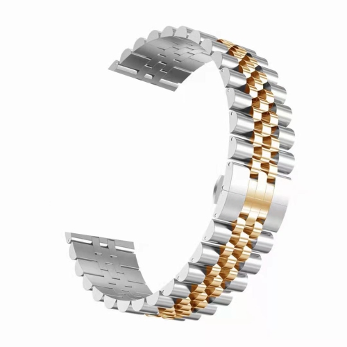 WORRYFREE GADGETS  Wfg Classic Stainless Steel Metal Beads Band for Apple Watch-38/40/41MM - Gold-Silver In Multicolor