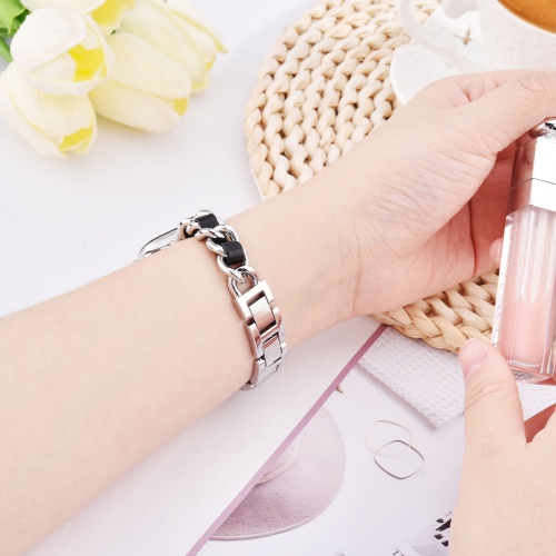 WFG Slim Metal Chain Bracelet Band for Apple Watch - 38/40/41mm - Silver