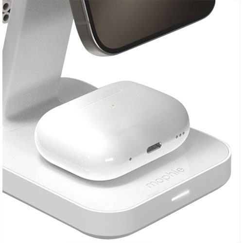 Mophie Snap+ Qi2 15W 3-in-1 Wireless Charging Stand - White