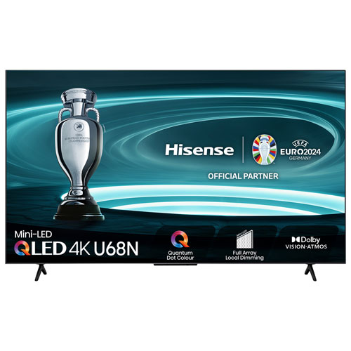 Téléviseur intelligent Google HDR QLED mini-DEL UHD 4K de 65 po de Hisense - 2024