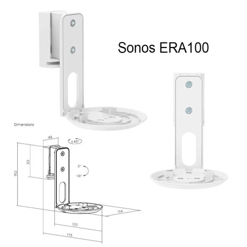 Sonora Wall Mounts for Sonos Era 100 Speakers