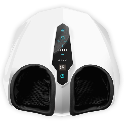 Shiatsu Foot Massager Machine with Kneading and Switchable Heat - White