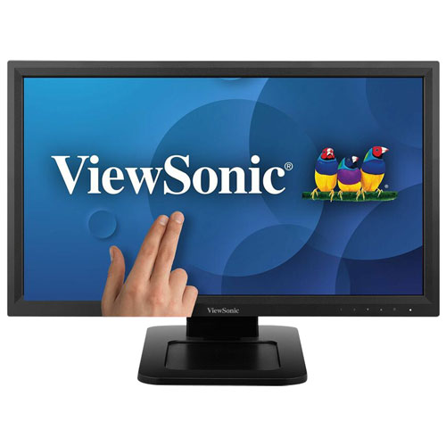 Moniteur à écran tactile DEL AV HD intégrale 75 Hz GàG 6 ms de 22 po de ViewSonic (TD2211) - Noir