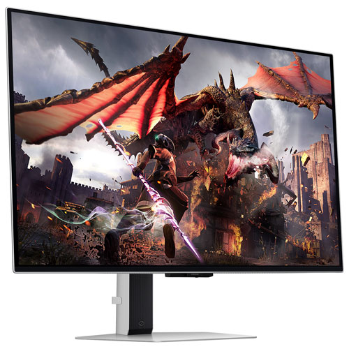 Moniteur DELO UHD 4K gàg 0,03 ms 240 Hz FreeSync/G-Sync 32 po de Samsung - Blanc