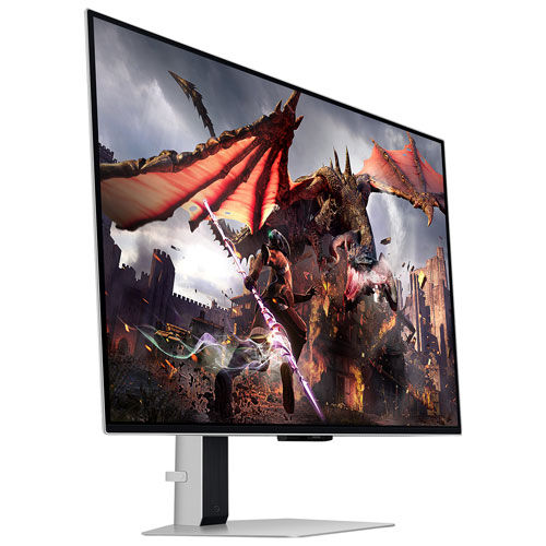 Moniteur DELO UHD 4K gàg 0,03 ms 240 Hz FreeSync/G-Sync 32 po de Samsung - Blanc
