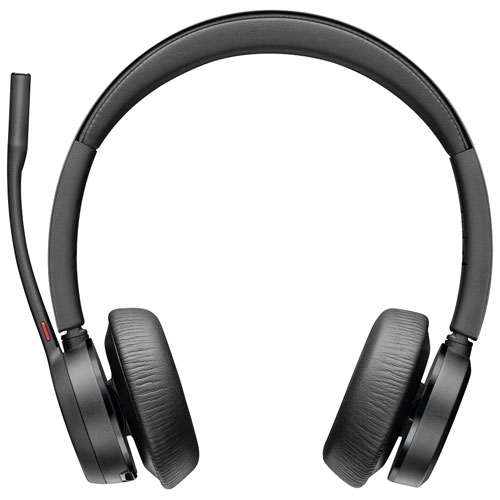 Casque d'écoute 100 % sans fil à suppression du bruit Poly Voyager 4320 de HP - Noir