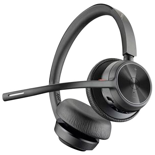HP PolyVoyager 4320 On-Ear Noise Cancelling True Wireless Headset - Black