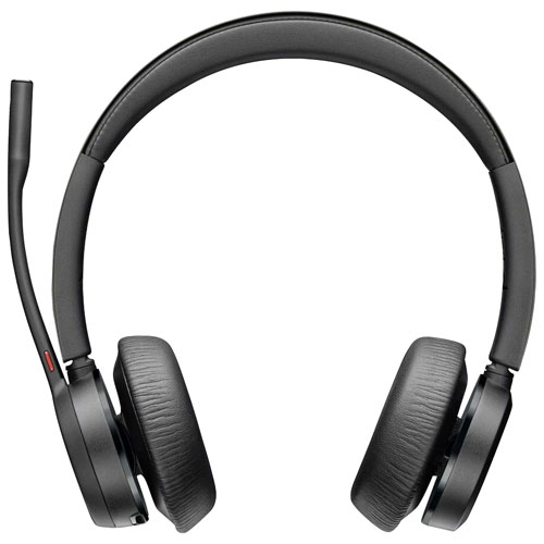 Casque d'écoute 100 % sans fil à suppression du bruit Poly Voyager 4320 de HP - Noir