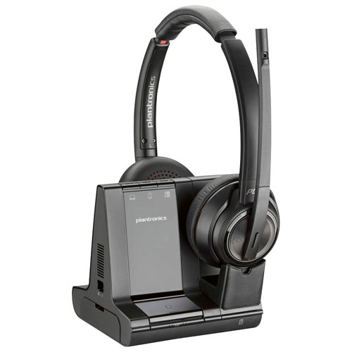 Casque d'écoute Bluetooth à suppression du bruit Poly Savi 8220 de HP - Noir