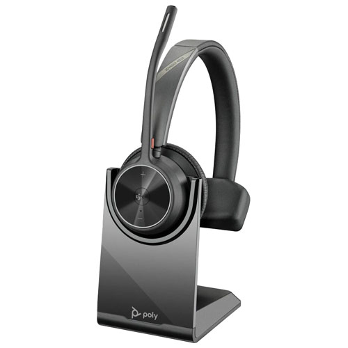 HP Poly Voyager 4310 On-Ear Noise Cancelling Bluetooth Headset - Black
