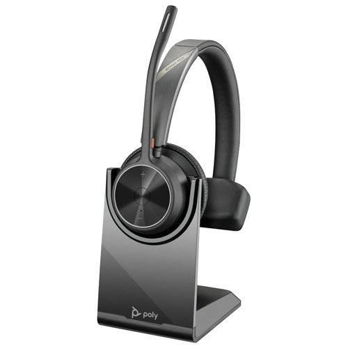 HP Poly Voyager 4310 On-Ear Noise Cancelling Bluetooth Headset - Black