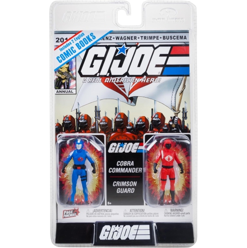 G.I. Joe Comic 3.75 Inch Action Figure Page Punchers 2-Pack - Cobra Commander and Crimson Guard