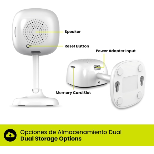 Lloyd's, IP d'intérieur intelligent, Wi-Fi, caméra de sécurité pour la maison, HD intégrale 1080P, vision nocturne 30 pi, compatible avec Alexa,