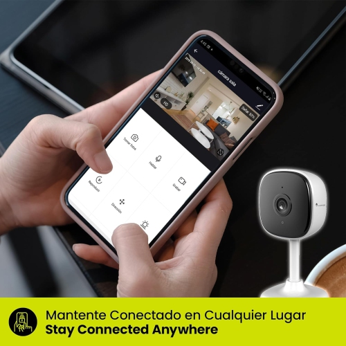 Lloyd's, IP d'intérieur intelligent, Wi-Fi, caméra de sécurité pour la maison, HD intégrale 1080P, vision nocturne 30 pi, compatible avec Alexa,