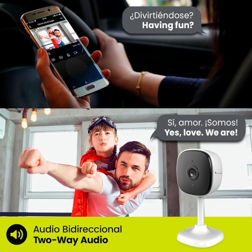 Lloyd's, IP d'intérieur intelligent, Wi-Fi, caméra de sécurité pour la maison, HD intégrale 1080P, vision nocturne 30 pi, compatible avec Alexa,