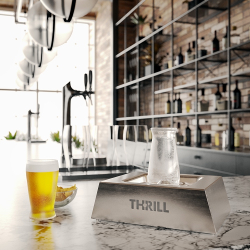 THRILL International Vortex Jet Freestanding Glass Chiller