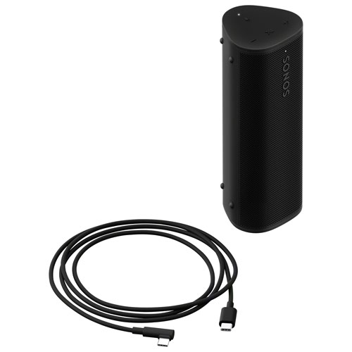 Haut-parleur intelligent portatif étanche et résistant à la poussière Roam 2 de Sonos - Noir
