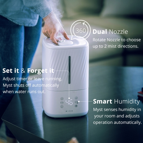 Miko Myst Ultrasonic Humidifier with Cool and Warm Mist
