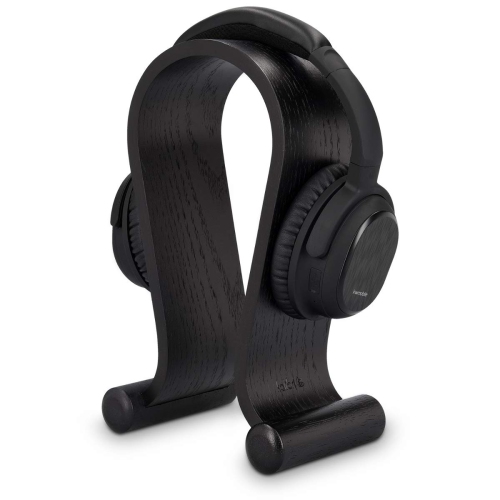 Wooden Omega Headphone Stand - Universal Headset Wood Hanger - Holder for Gaming Headsets DJ Studio Headphones & Earphone Display - Oak