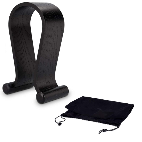 Wooden Omega Headphone Stand - Universal Headset Wood Hanger - Holder for Gaming Headsets DJ Studio Headphones & Earphone Display - Oak