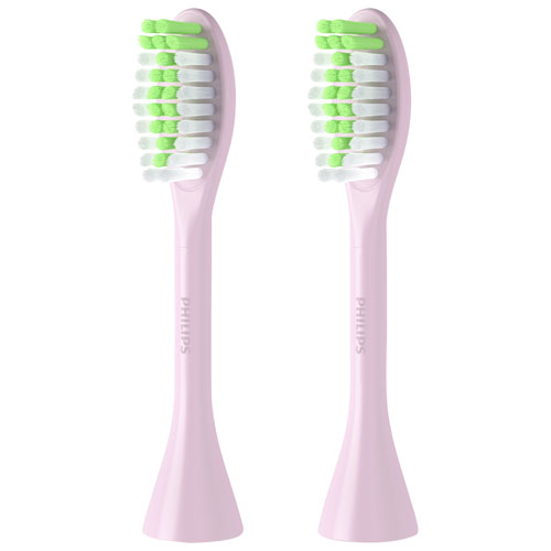 Têtes de remplacement pour brosse à dents Philips One de Sonicare - Paquet de 2 - Rose Manhattan