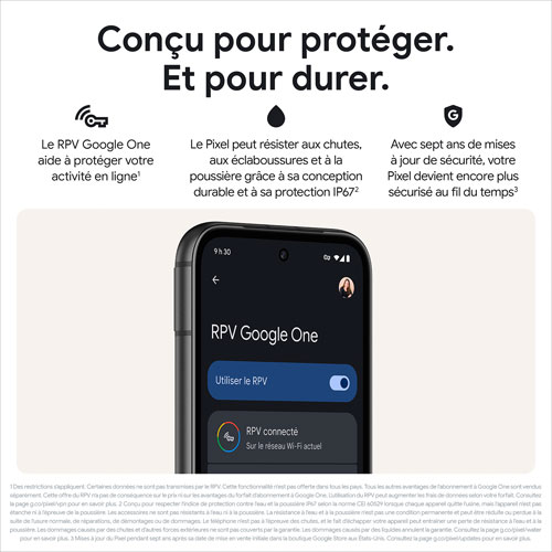 Pixel 8a de 128 Go de Google offert par Fido - Noir volcanique - Financement mensuel