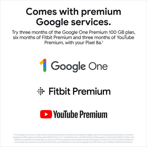 Virgin Google Pixel 8a 128GB - Obsidian - Monthly Financing