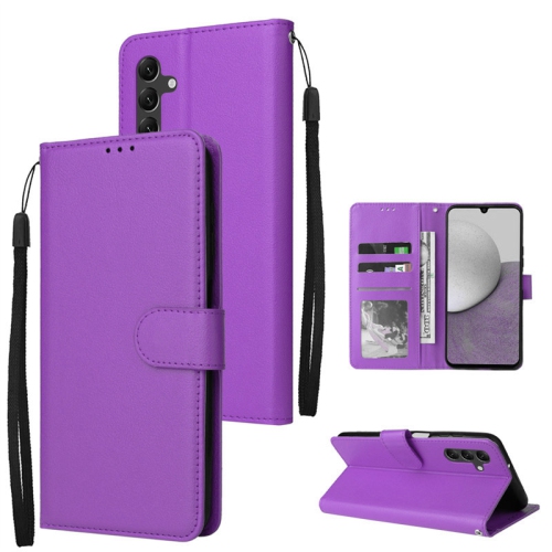 [CS] Étui portefeuille folio en cuir avec fente pour carte magnétique pour Samsung Galaxy A35 5G, violet