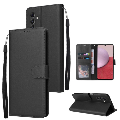 [CS] Étui portefeuille folio en cuir avec fente pour carte magnétique pour Samsung Galaxy A35 5G, noir