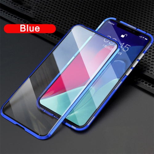 Full Protection Front+Back Clear Tempered Glass Metal Magnetic Case Cover For Samsung S24-Free Shipping