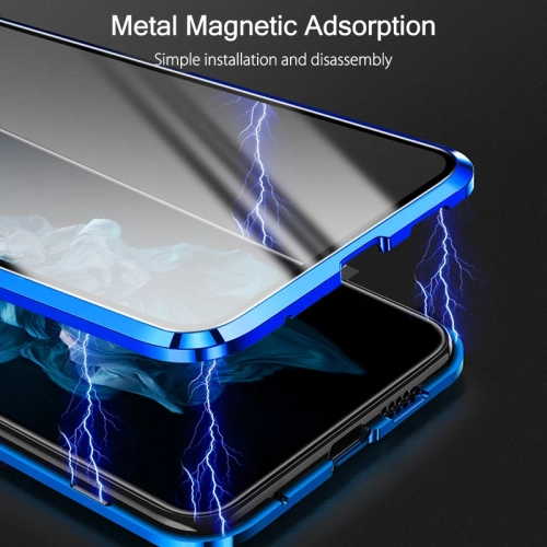 Full Protection Front+Back Clear Tempered Glass Metal Magnetic Case Cover For Samsung S24-Free Shipping