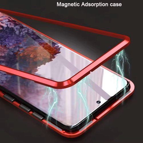 Full Protection Front+Back Clear Tempered Glass Metal Magnetic Case Cover For Samsung S24-Free Shipping
