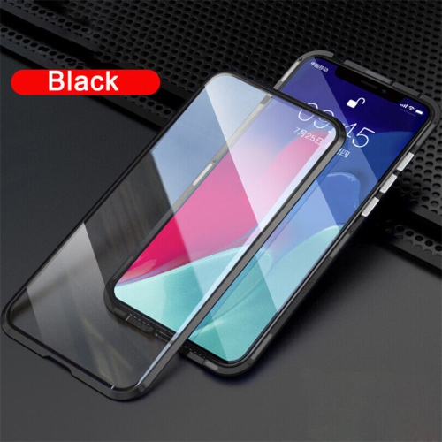 Full Protection Front+Back Clear Tempered Glass Metal Magnetic Case Cover For Samsung S24-Free Shipping