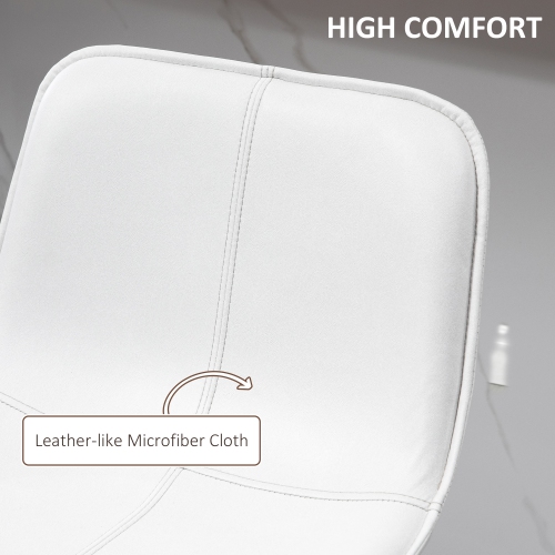 Ensemble de 2 tabourets de bar HOMCOM, chaises de bar rembourrées à hauteur de comptoir, tabourets de cuisine 26 po avec pattes en acier pour la