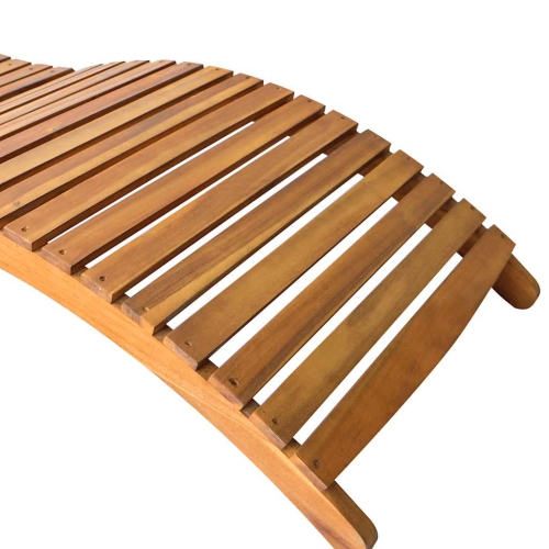 vidaXL Garden Sun Lounger with Cushion Solid Acacia Wood