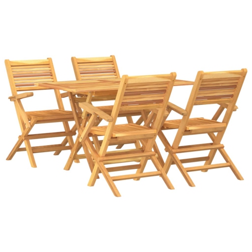 VIDAXL  5 Piece Garden Dining Set Solid Wood Teak