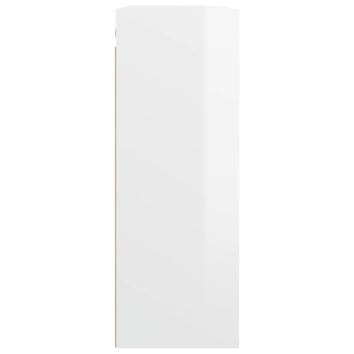 vidaXL Hanging Wall Cabinet High Gloss White 69.5x32.5x90 cm