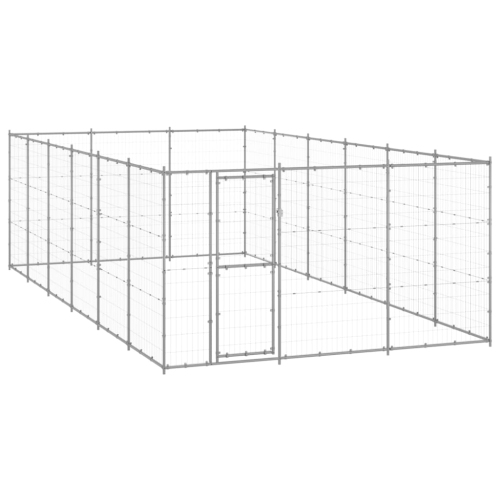 VIDAXL  Outdoor Dog Kennel Galvanised Steel 21.78 M²