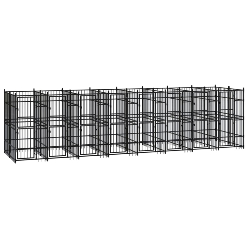 VIDAXL  Outdoor Dog Kennel Steel 14.75 M²