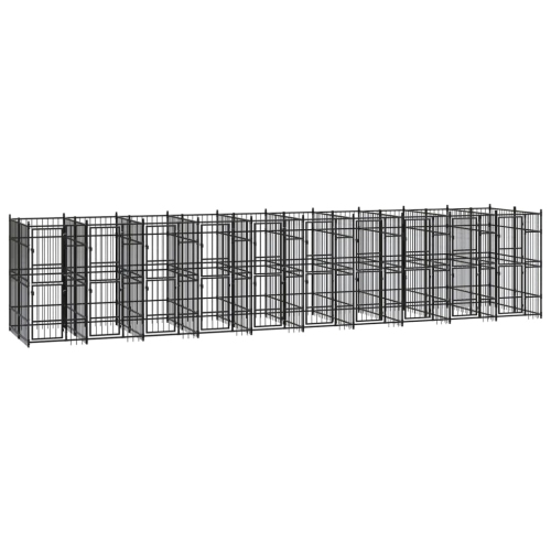 VIDAXL  Outdoor Dog Kennel Steel 18.43 M²